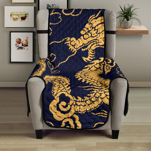 Gold dragon pattern Chair Cover Protector