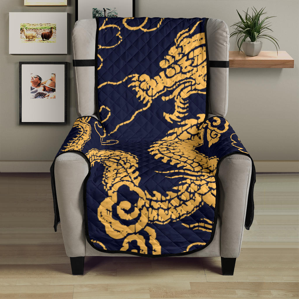 Gold dragon pattern Chair Cover Protector