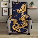 Gold dragon pattern Chair Cover Protector