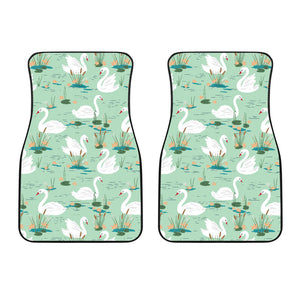 White Swan Lake Pattern Front Car Mats