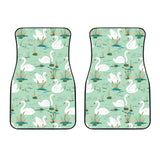 White Swan Lake Pattern Front Car Mats