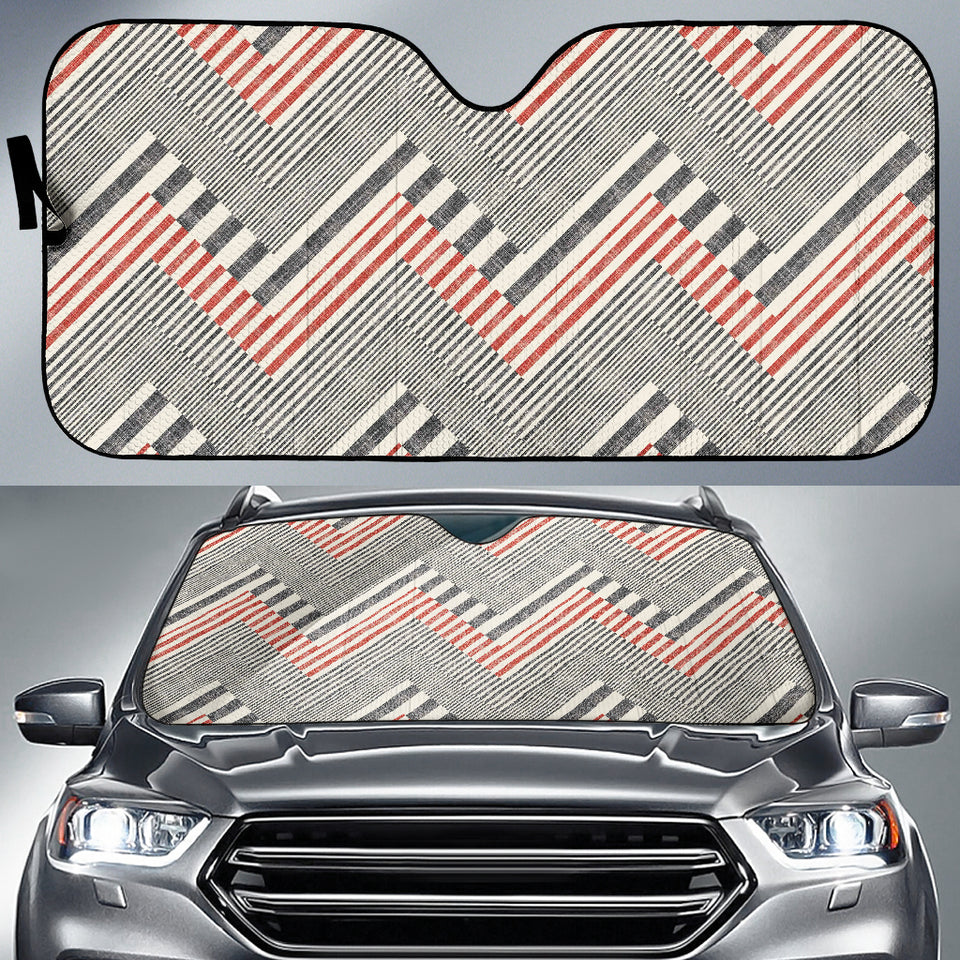 Zigzag Chevron Striped Pattern Car Sun Shade