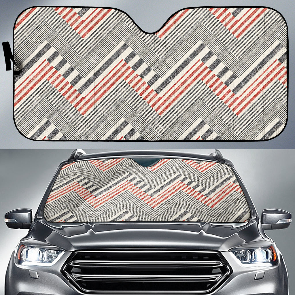 Zigzag Chevron Striped Pattern Car Sun Shade