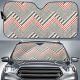 Zigzag Chevron Striped Pattern Car Sun Shade