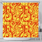 Fire Flame Design Pattern Shower Curtain Fulfilled In US
