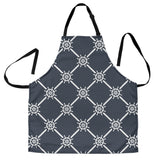 Nautical Steering Wheel Rope Pattern Adjustable Apron