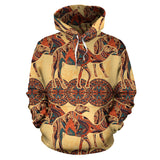Camel Polynesian Tribal Design Pattern Men Women Pullover Hoodie
