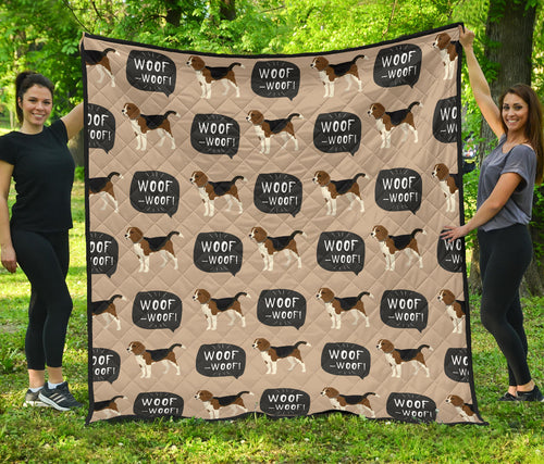Beagle Pattern Premium Quilt