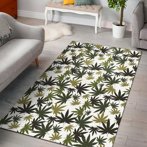 Canabis Marijuana Weed Pattern Print Design 05 Area Rug