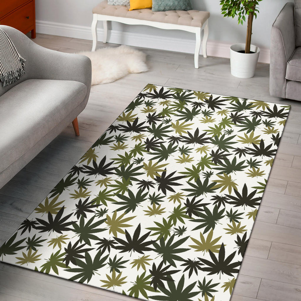 Canabis Marijuana Weed Pattern Print Design 05 Area Rug