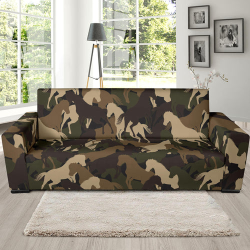 Horse Camo Camouflage Pattern Sofa Slipcover
