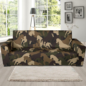 Horse Camo Camouflage Pattern Sofa Slipcover