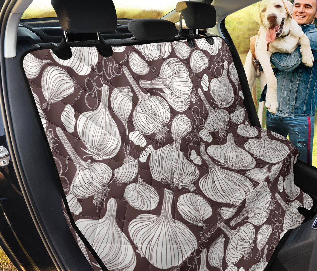 Garlic Bulb Dark Background Dog Car Seat Covers