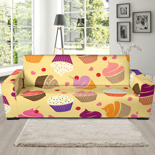 Cake Cupcake Heart Cherry Pattern Sofa Slipcover