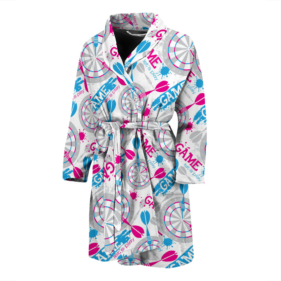 Darts Pattern Print Design 01 Men's Bathrobe