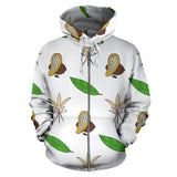 Color Hand Drawn Cocoa Pattern Zip Up Hoodie