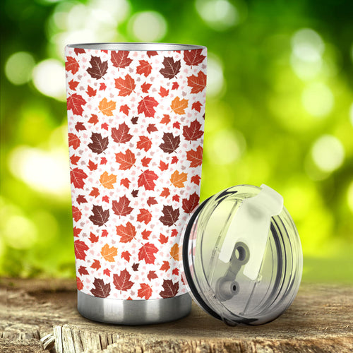 Colorful Maple Leaf Pattern Tumbler