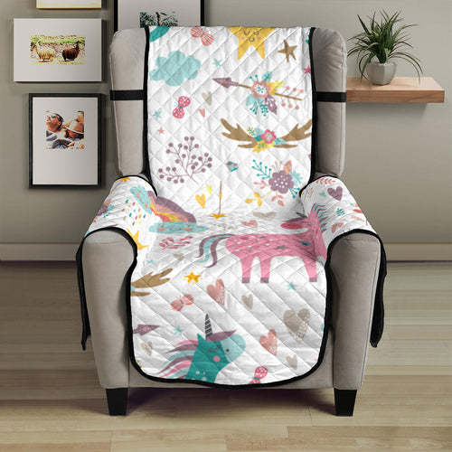 Colorful unicorn pattern Chair Cover Protector
