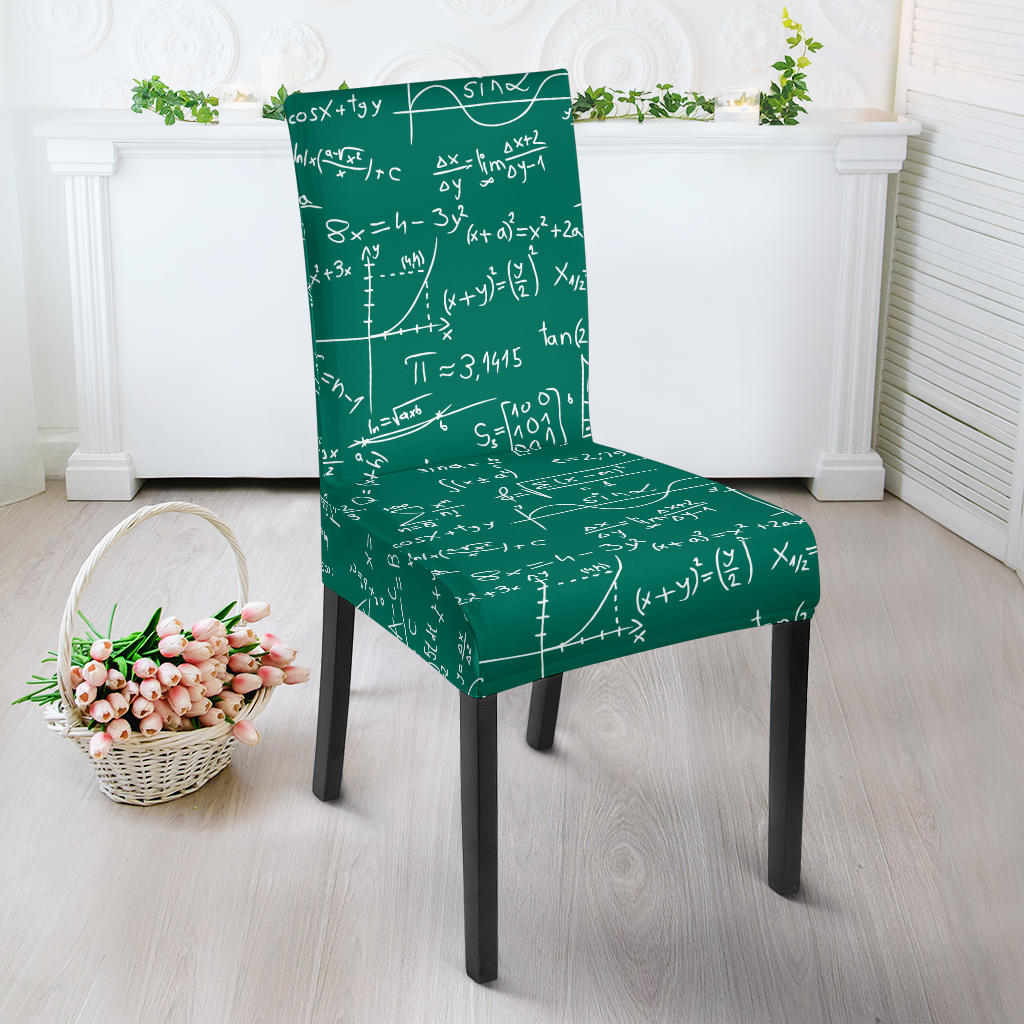 Math Pattern Print Design 01 Dining Chair Slipcover