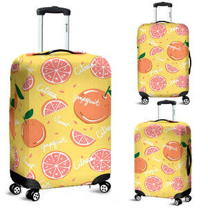 Grapefruit Yellow Background Luggage Covers