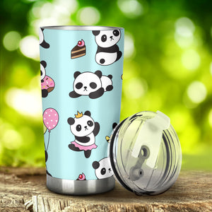 Cute Baby Panda Pattern Tumbler