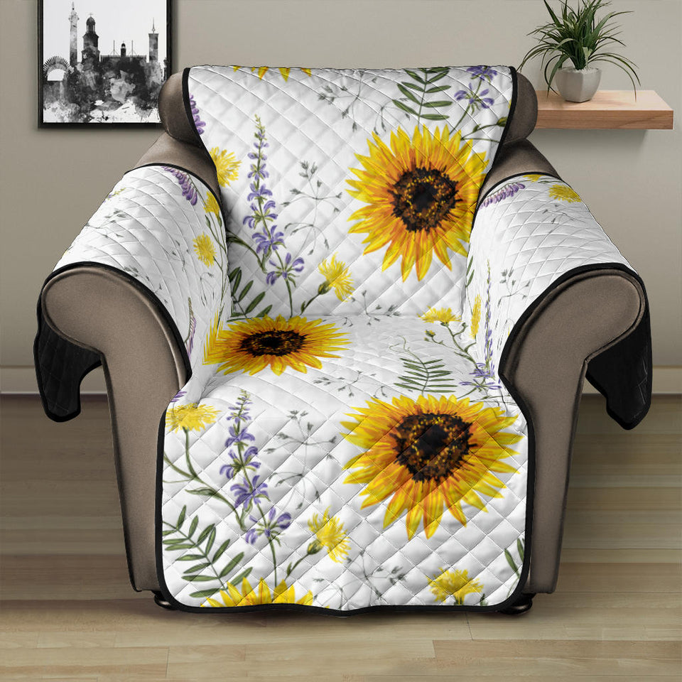 beautiful sunflowers pattern Recliner Cover Protector