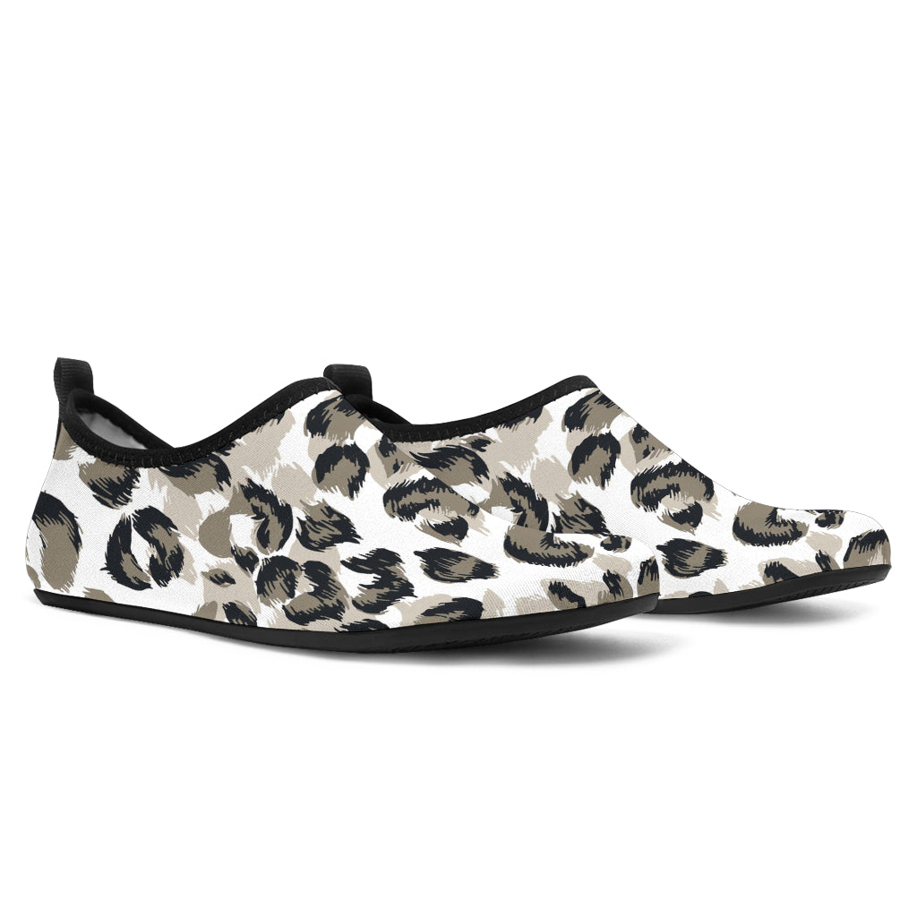 Leopard Skin Print Pattern Aqua Shoes