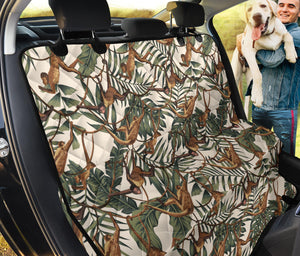 Monkey Tropical Leaves Background Dog Car Seat Covers