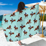 Horses Running Horses Rider Pattern Sarong
