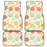 Bicycle Pattern Print Design 01 Front and Back Car Mats
