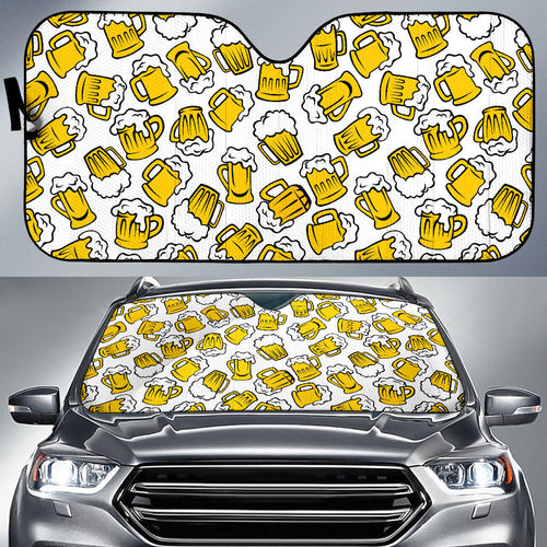 Beer Design Pattern Car Sun Shade