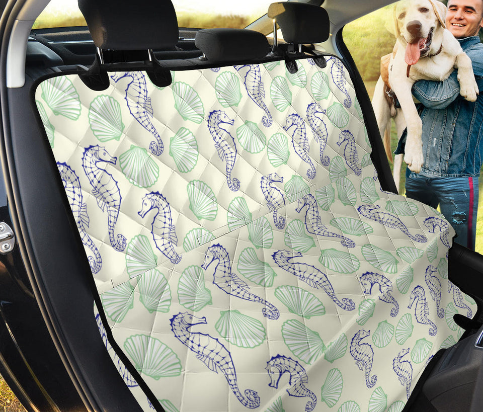 Seahorse Shell Pattern Dog Car Seat Covers