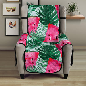 Watermelons tropical palm leaves pattern Chair Cover Protector