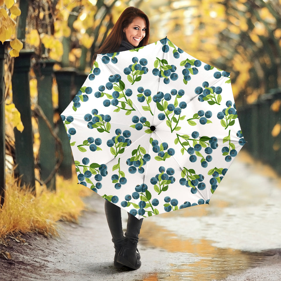 Blueberry White Background Umbrella