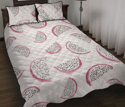 dragon fruit pattern Quilt Bed Set