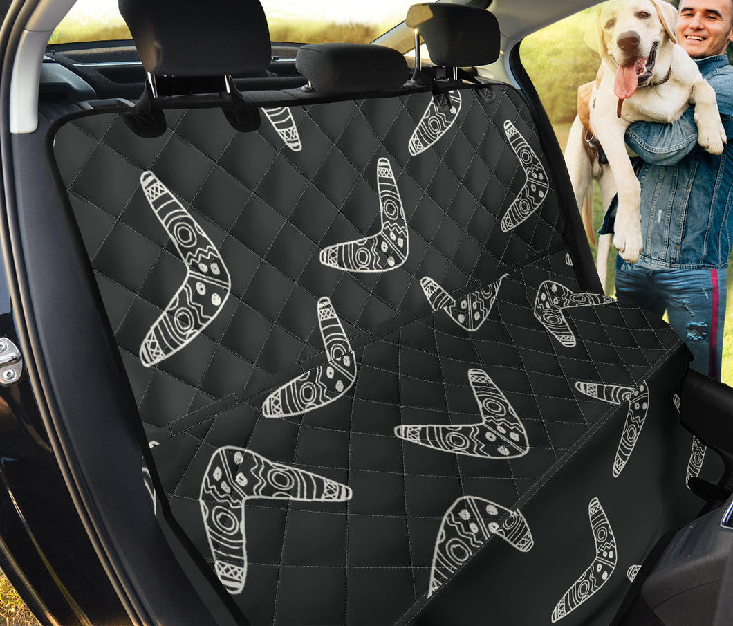 Hand Drawn Boomerang Australian Aboriginal Ornament Dog Car Seat Covers