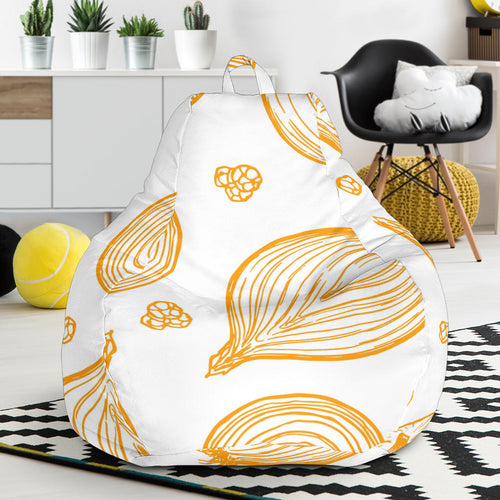 Hand Drawn Onion Pattern Bean Bag Cover