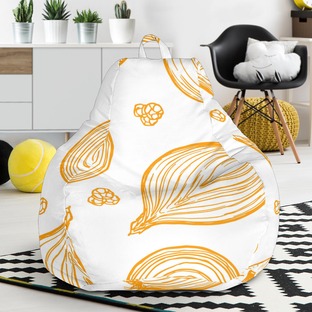 Hand Drawn Onion Pattern Bean Bag Cover