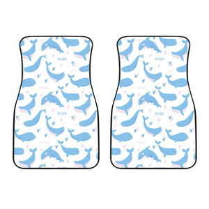 Blue Whale Pattern Front Car Mats