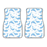 Blue Whale Pattern Front Car Mats