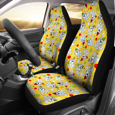 Yorkshire Terrier Pattern Print Design 05 Universal Fit Car Seat Covers