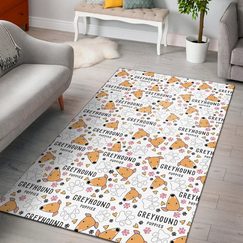 Greyhound Pattern Print Design 03 Area Rug