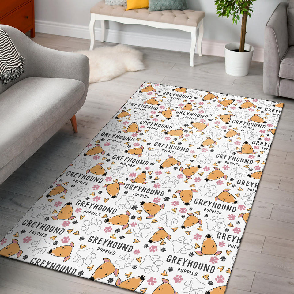 Greyhound Pattern Print Design 03 Area Rug