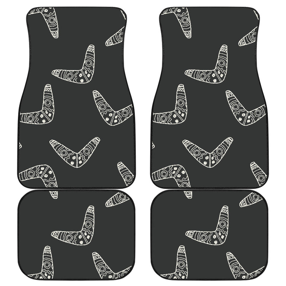 Hand Drawn Boomerang Australian Aboriginal Ornament Front And Back Car Mats