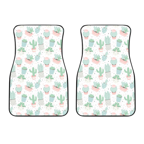 Pastel Color Cactus Pattern   Front Car Mats