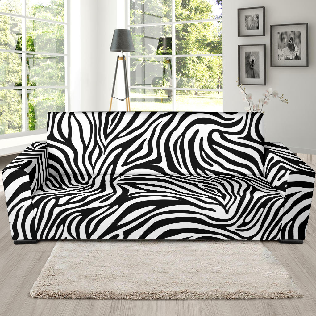 Zebra Skin Pattern Sofa Slipcover