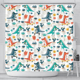 Cute Crocodile Pattern Shower Curtain Fulfilled In US