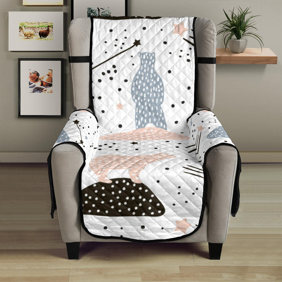 Polar bears star poka dot pattern Chair Cover Protector