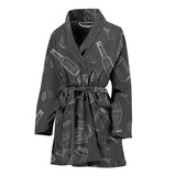 Beer Hand Drawn Pattern Women'S Bathrobe