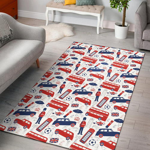 British Pattern Print Design 03 Area Rug